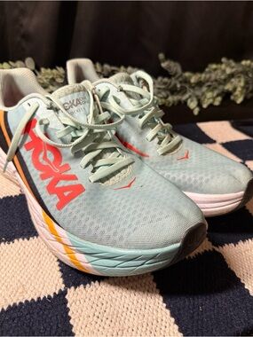 Hoka mint green and orange Sneakers men’s 11.5 women’s 10.5